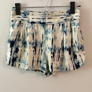 Tie dye fabric shorts